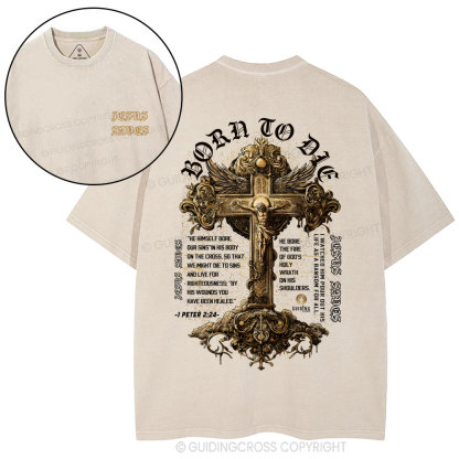 Jesus Saves Christian Washed T-Shirt