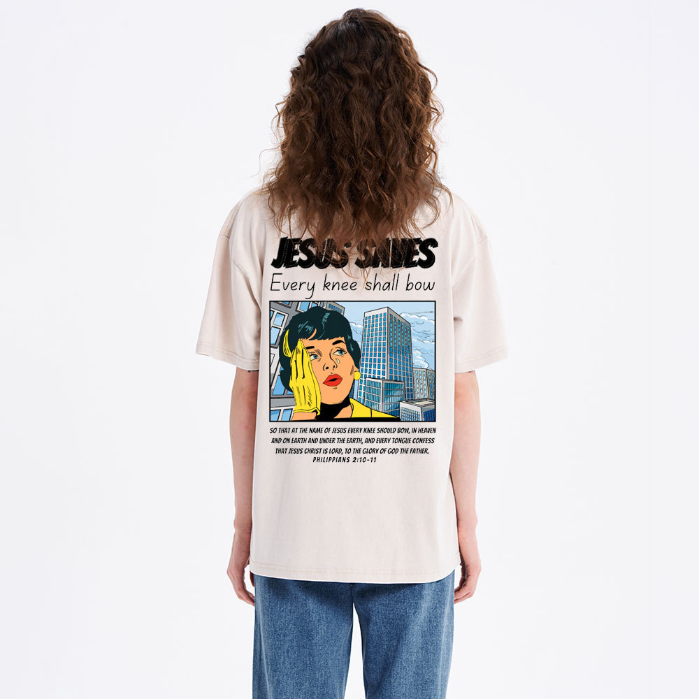 Jesus Saves Christian Washed T-Shirt
