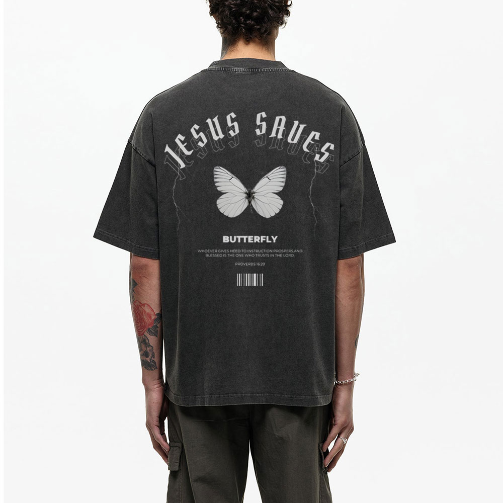 Jesus Saves Christian Washed T-Shirt