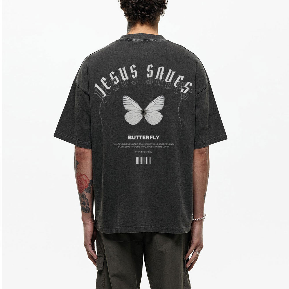 Jesus Saves Christian Washed T-Shirt