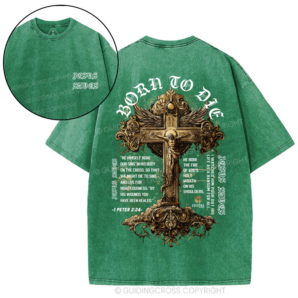 Jesus Saves Christian Washed T-Shirt