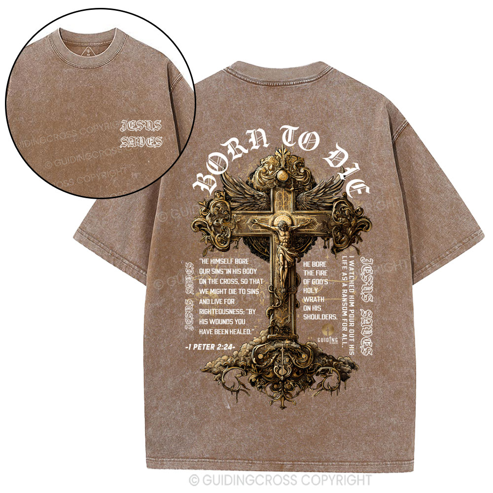 Jesus Saves Christian Washed T-Shirt
