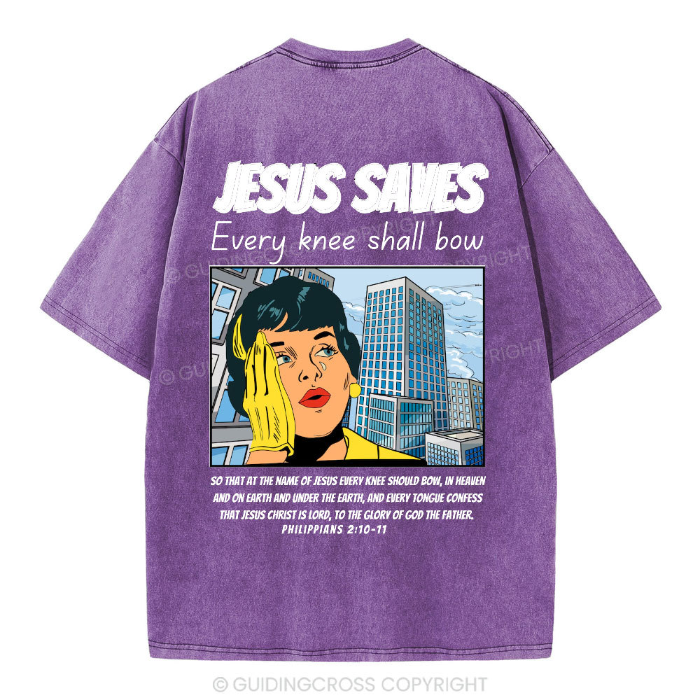 Jesus Saves Christian Washed T-Shirt