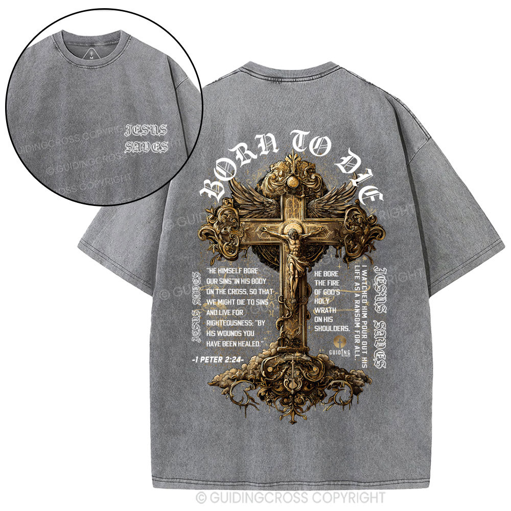Jesus Saves Christian Washed T-Shirt