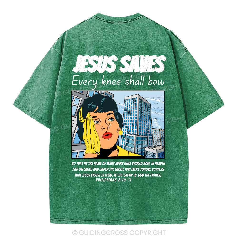 Jesus Saves Christian Washed T-Shirt