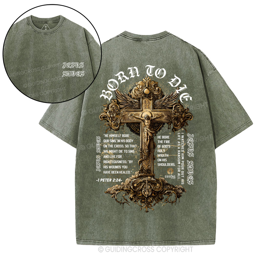 Jesus Saves Christian Washed T-Shirt