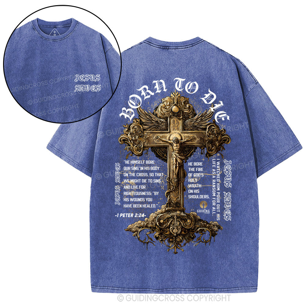 Jesus Saves Christian Washed T-Shirt