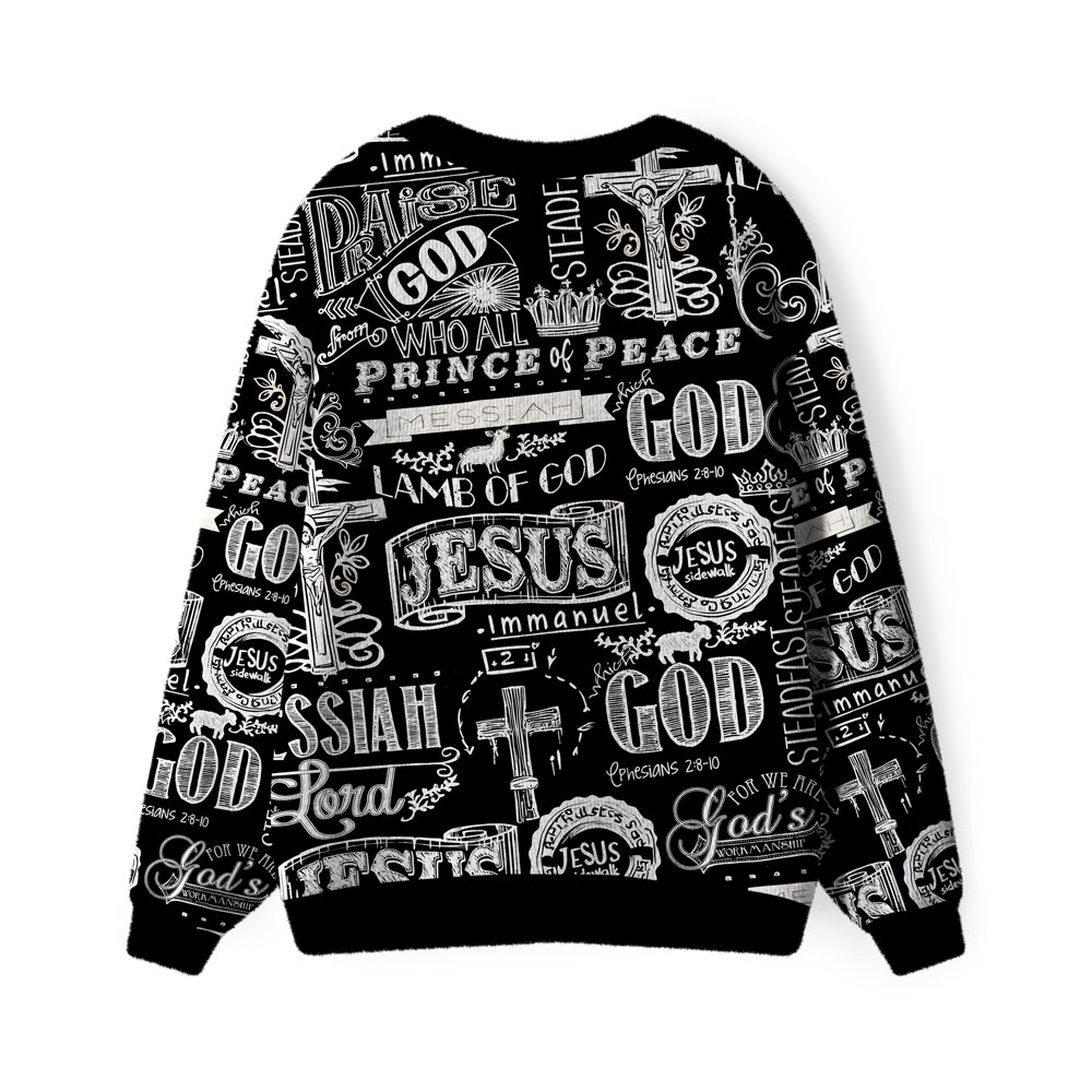 Jesus Saves Furry Christian Lightweight Cardigan