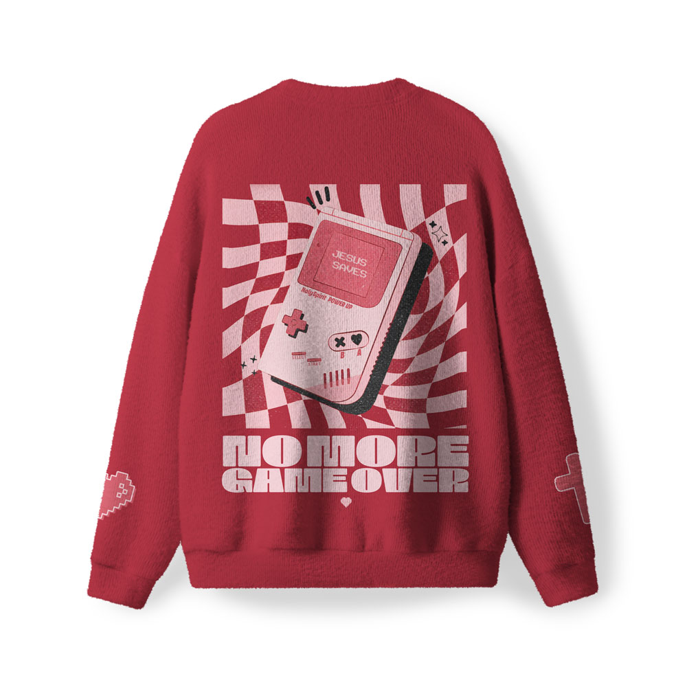 Jesus Saves Furry Christian Lightweight Sweater