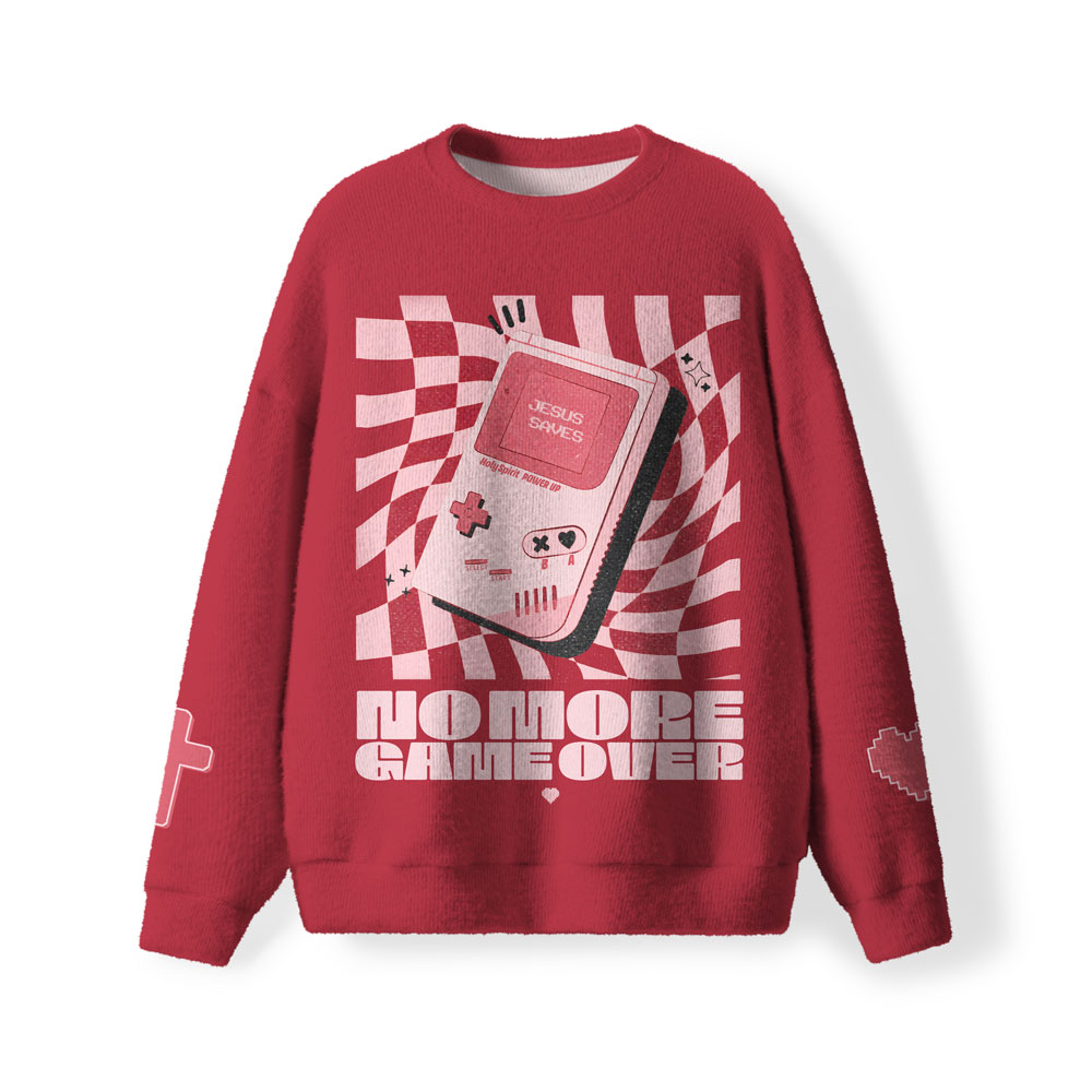 Jesus Saves Furry Christian Lightweight Sweater