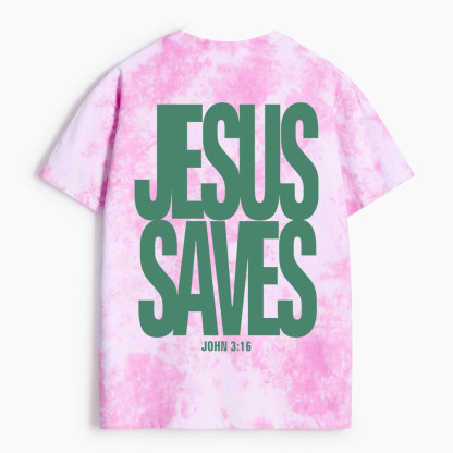 Jesus Saves Heavy Cotton Tie Dye T-Shirt