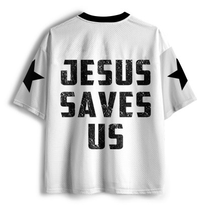 Jesus Saves Us Christian Mesh Jersey
