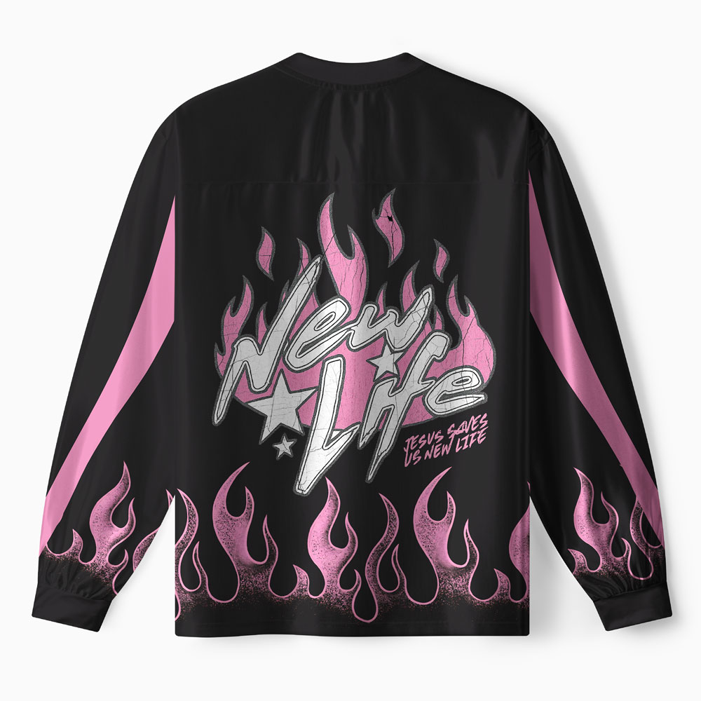 Jesus Saves Us New Life Christian Long Sleeve Jersey
