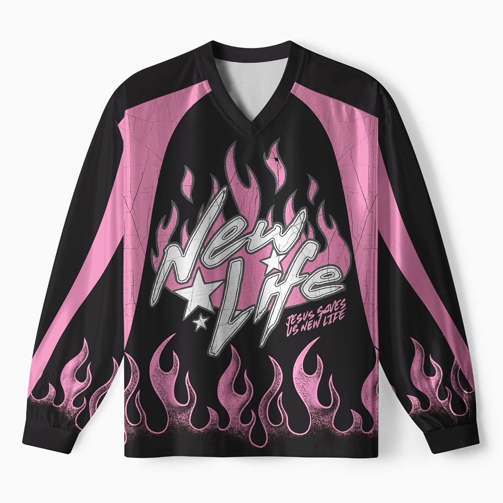 Jesus Saves Us New Life Christian Long Sleeve Jersey