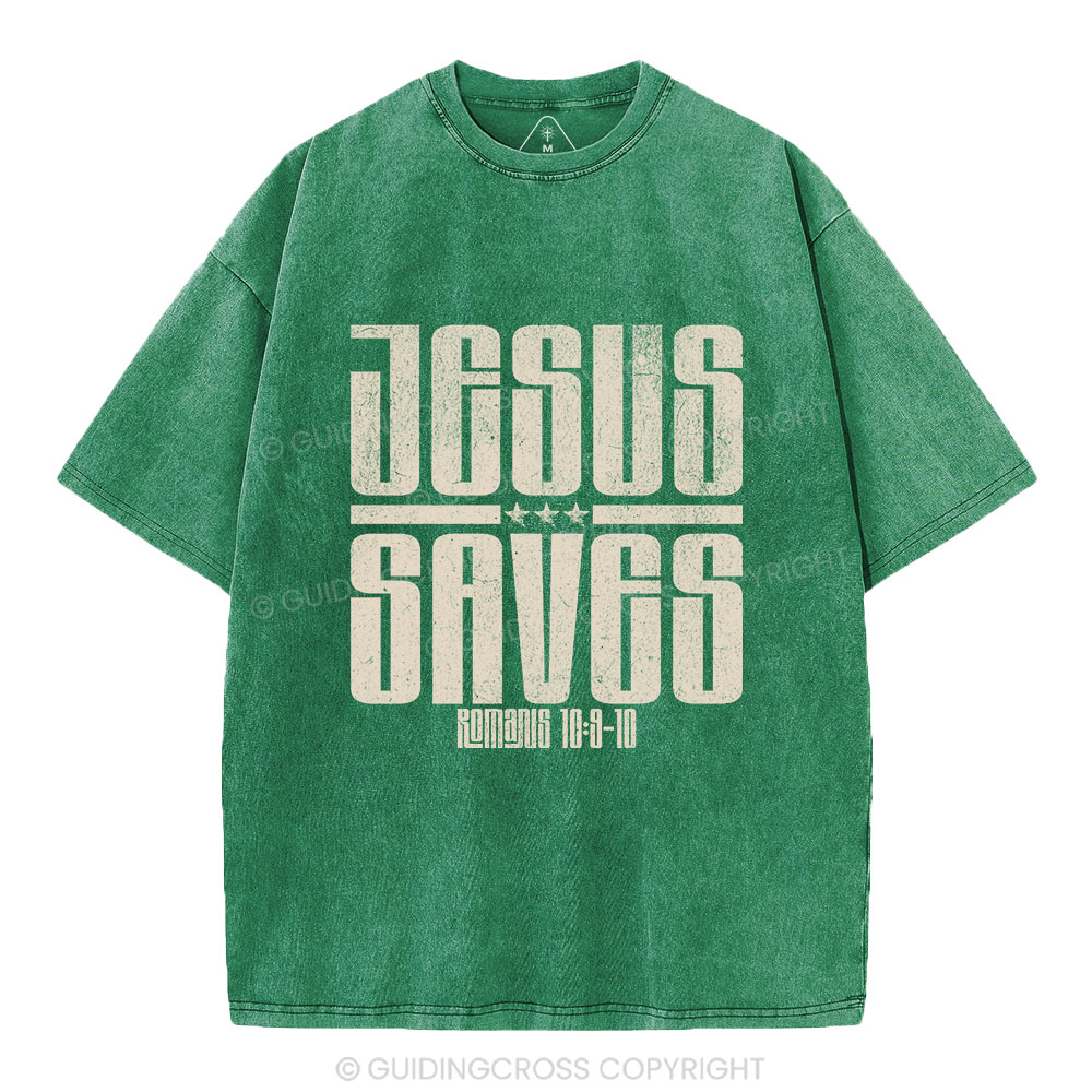 Jesus Saves Washed T-Shirt