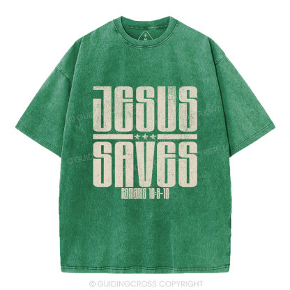 Jesus Saves Washed T-Shirt