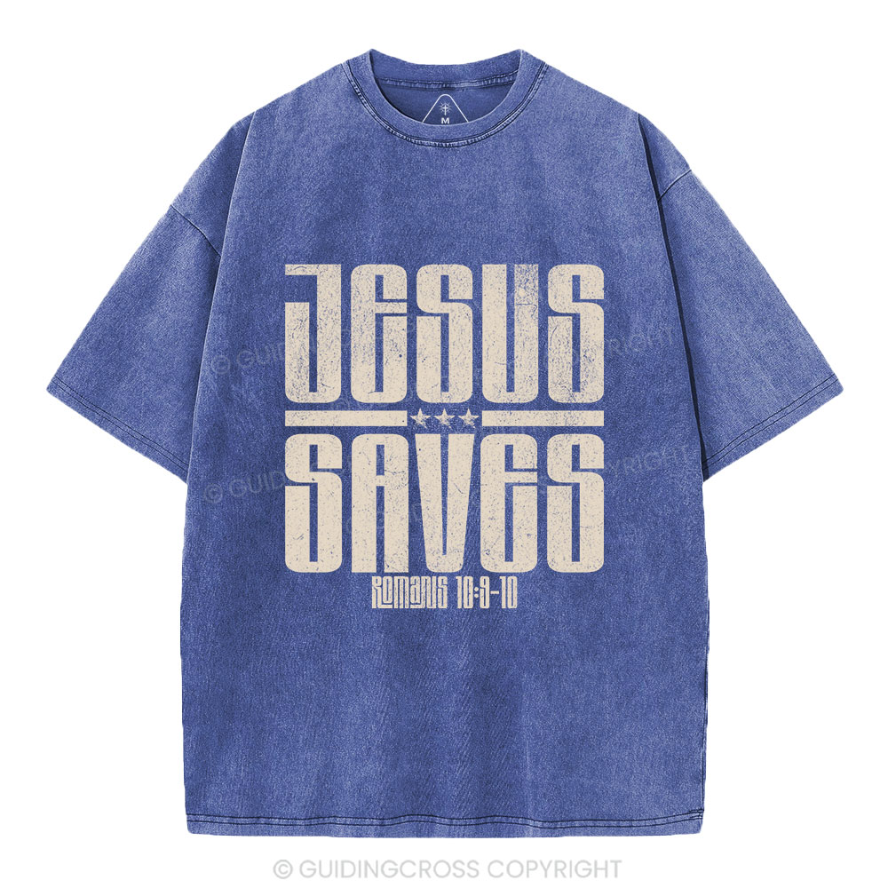 Jesus Saves Washed T-Shirt