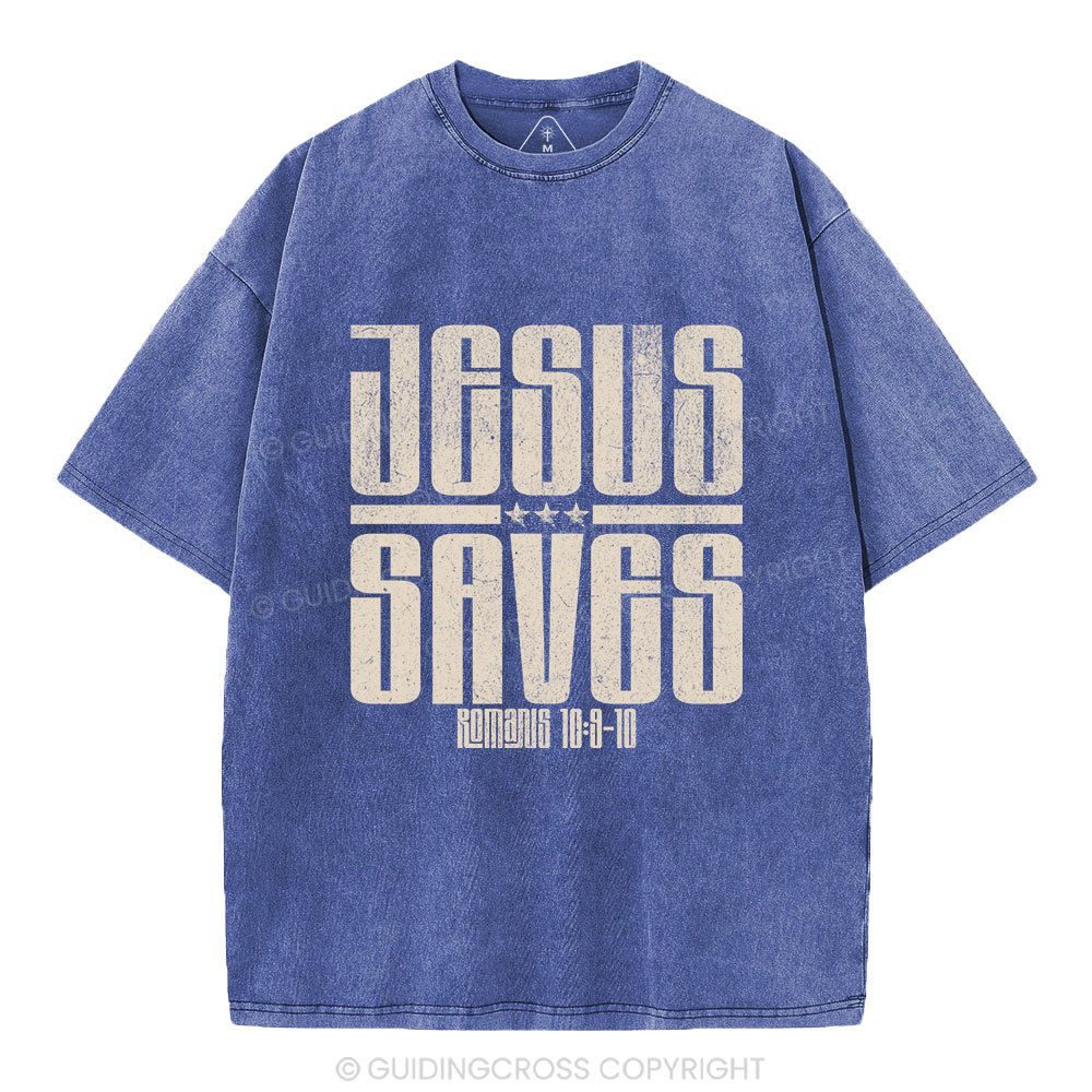 Jesus Saves Washed T-Shirt