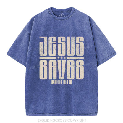 Jesus Saves Washed T-Shirt