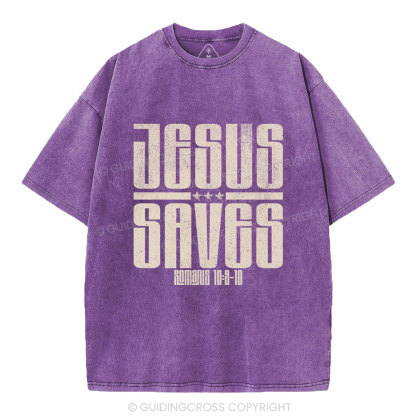 Jesus Saves Washed T-Shirt