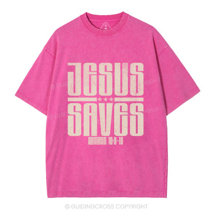 Jesus Saves Washed T-Shirt