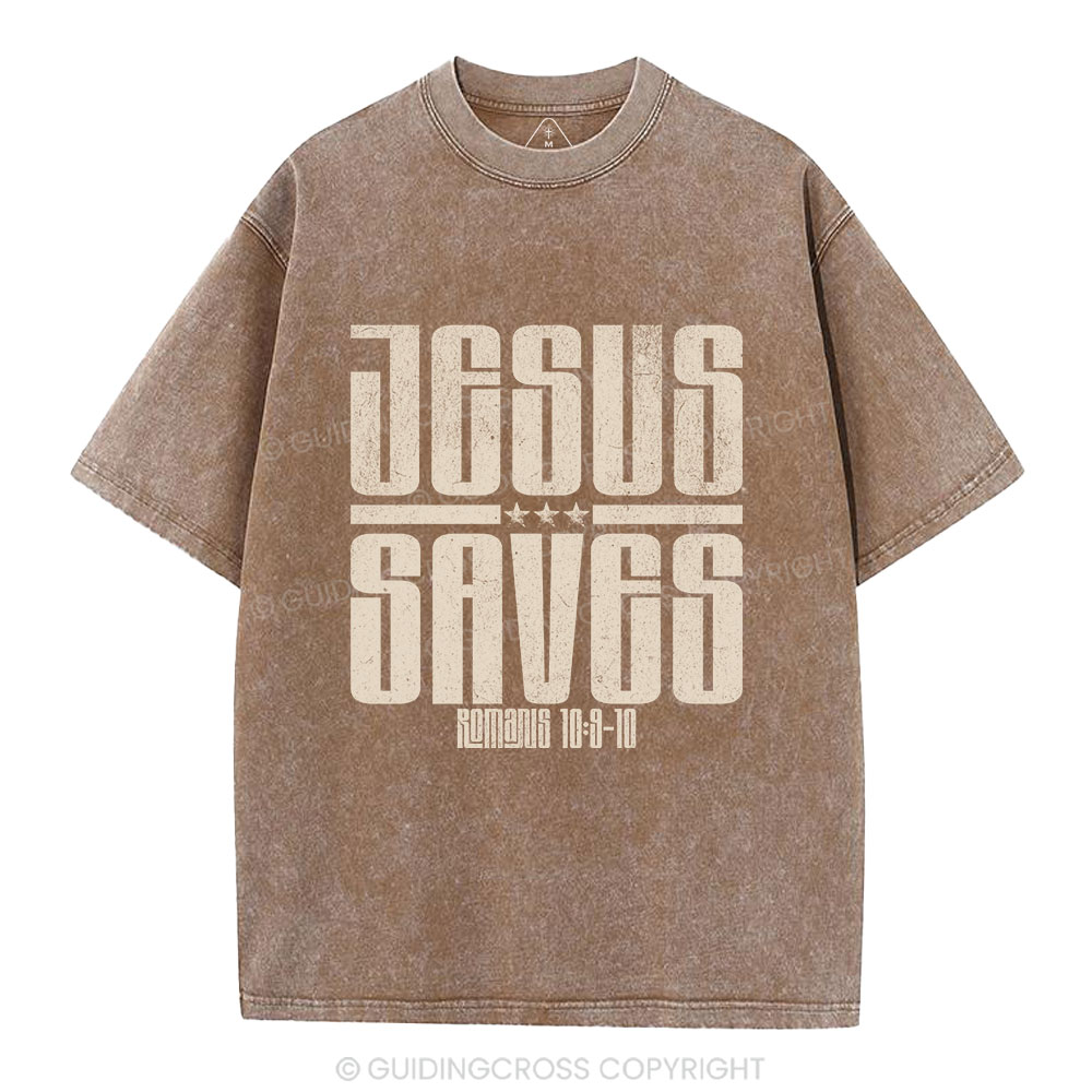 Jesus Saves Washed T-Shirt