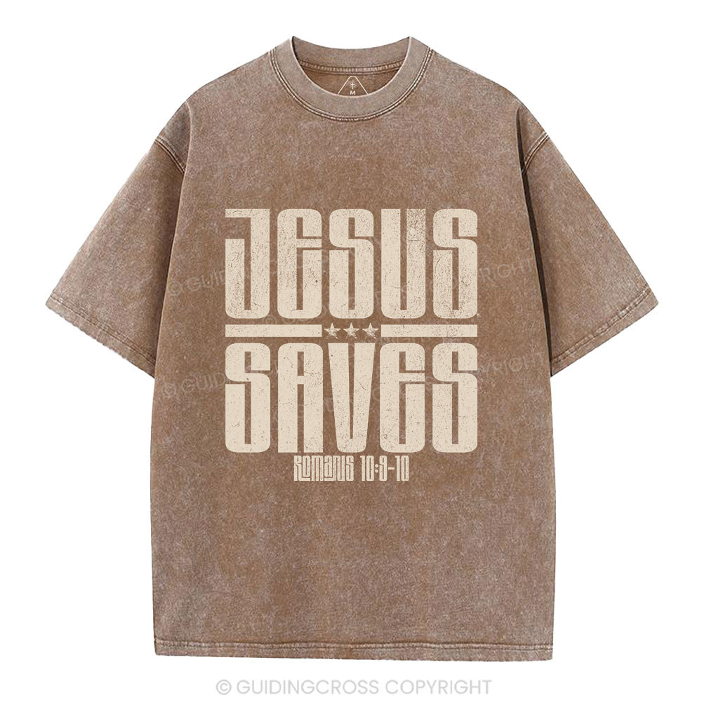 Jesus Saves Washed T-Shirt
