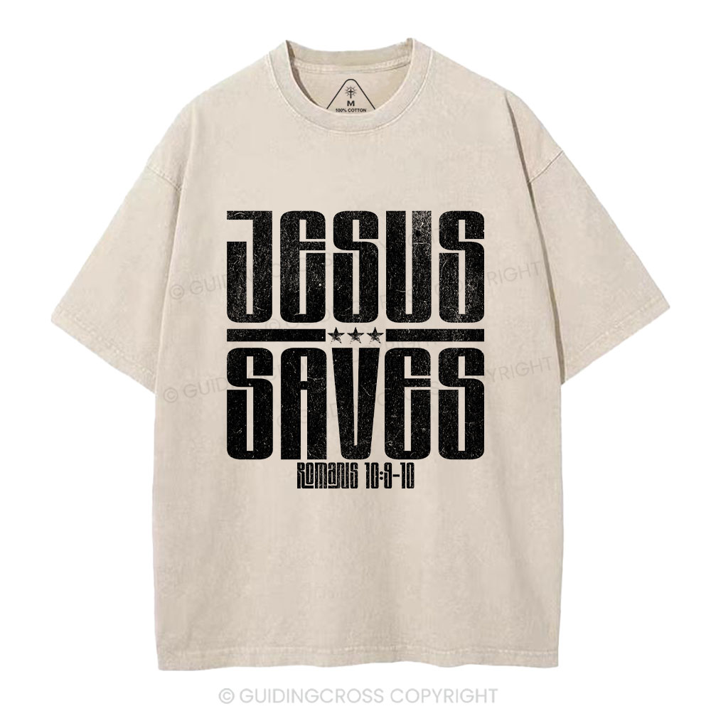 Jesus Saves Washed T-Shirt