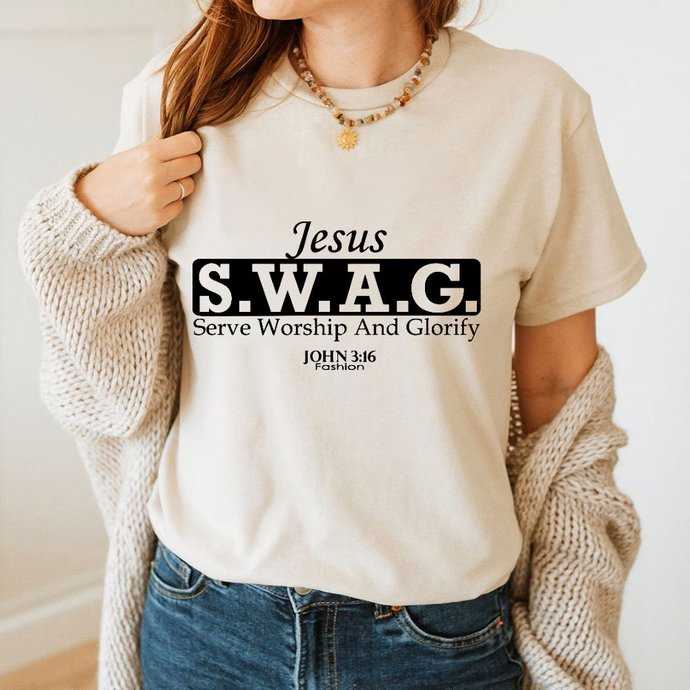 Jesus Serve Worship And Glorify Christian T-Shirt