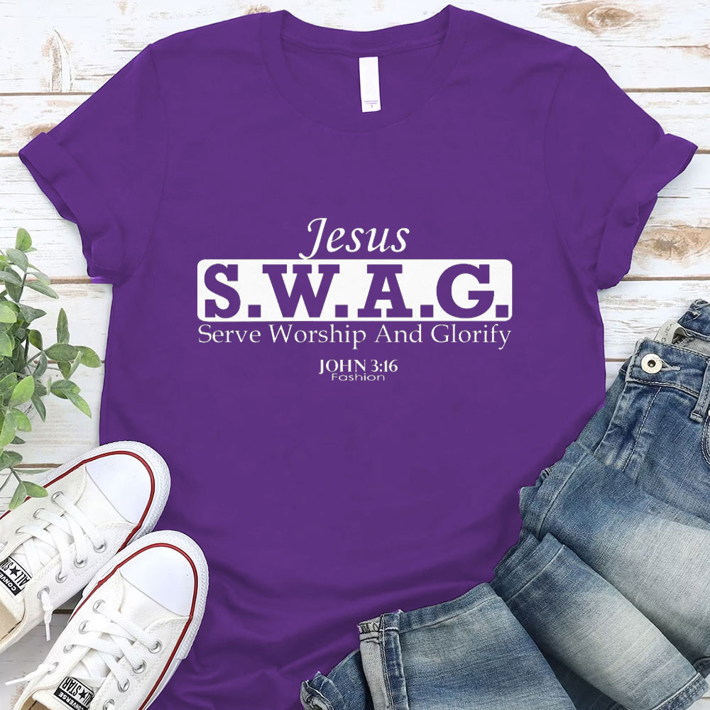Jesus Serve Worship And Glorify Christian T-Shirt