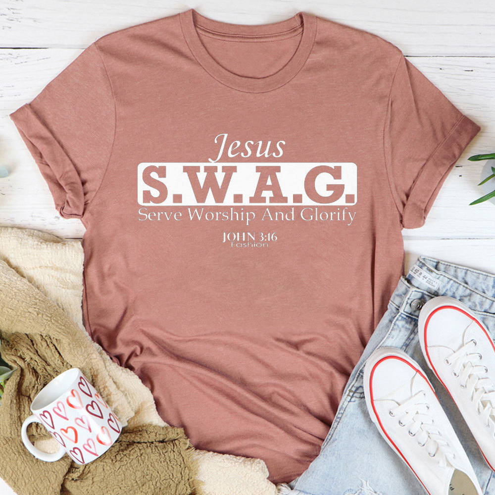 Jesus Serve Worship And Glorify Christian T-Shirt