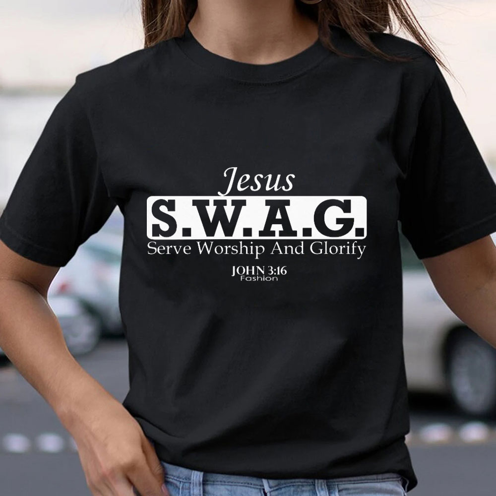 Jesus Serve Worship And Glorify Christian T-Shirt