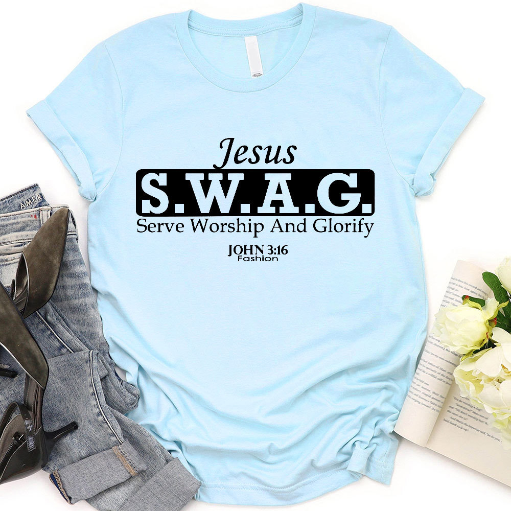 Jesus Serve Worship And Glorify Christian T-Shirt