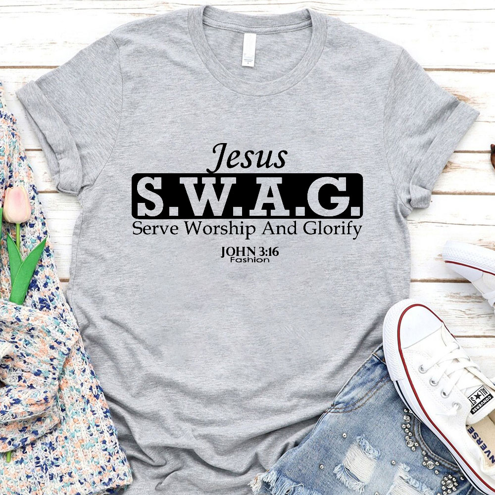 Jesus Serve Worship And Glorify Christian T-Shirt
