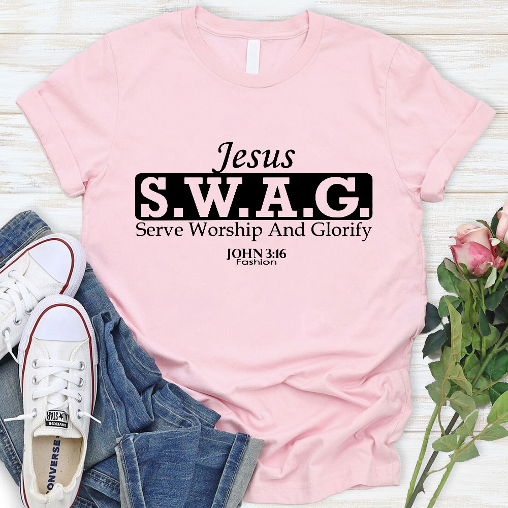 Jesus Serve Worship And Glorify Christian T-Shirt