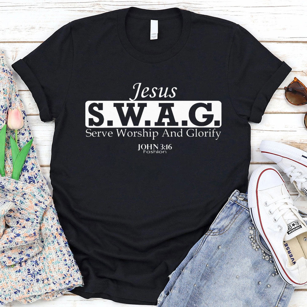 Jesus Serve Worship And Glorify Christian T-Shirt