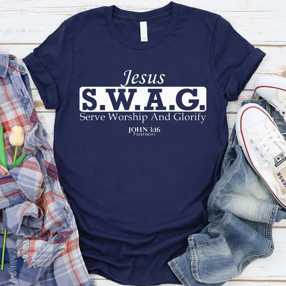 Jesus Serve Worship And Glorify Christian T-Shirt