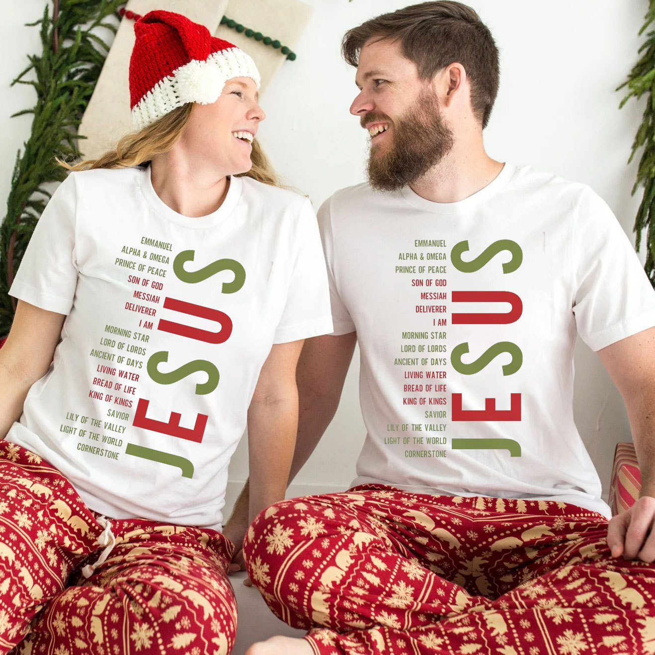 Jesus Son Of God Christian Christmas T-Shirt