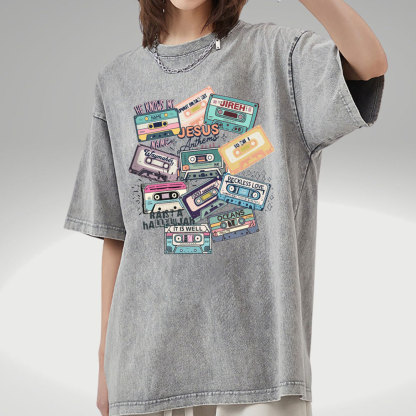 Jesus Songs Christian Washed T-Shirt