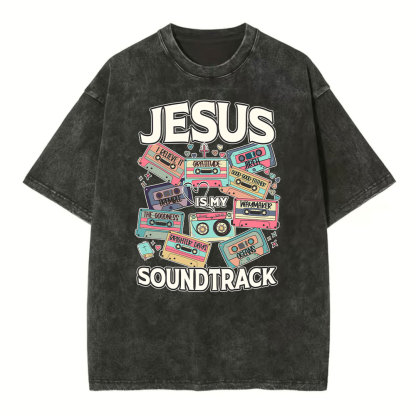Jesus Soundtrack Christian Washed T-Shirt