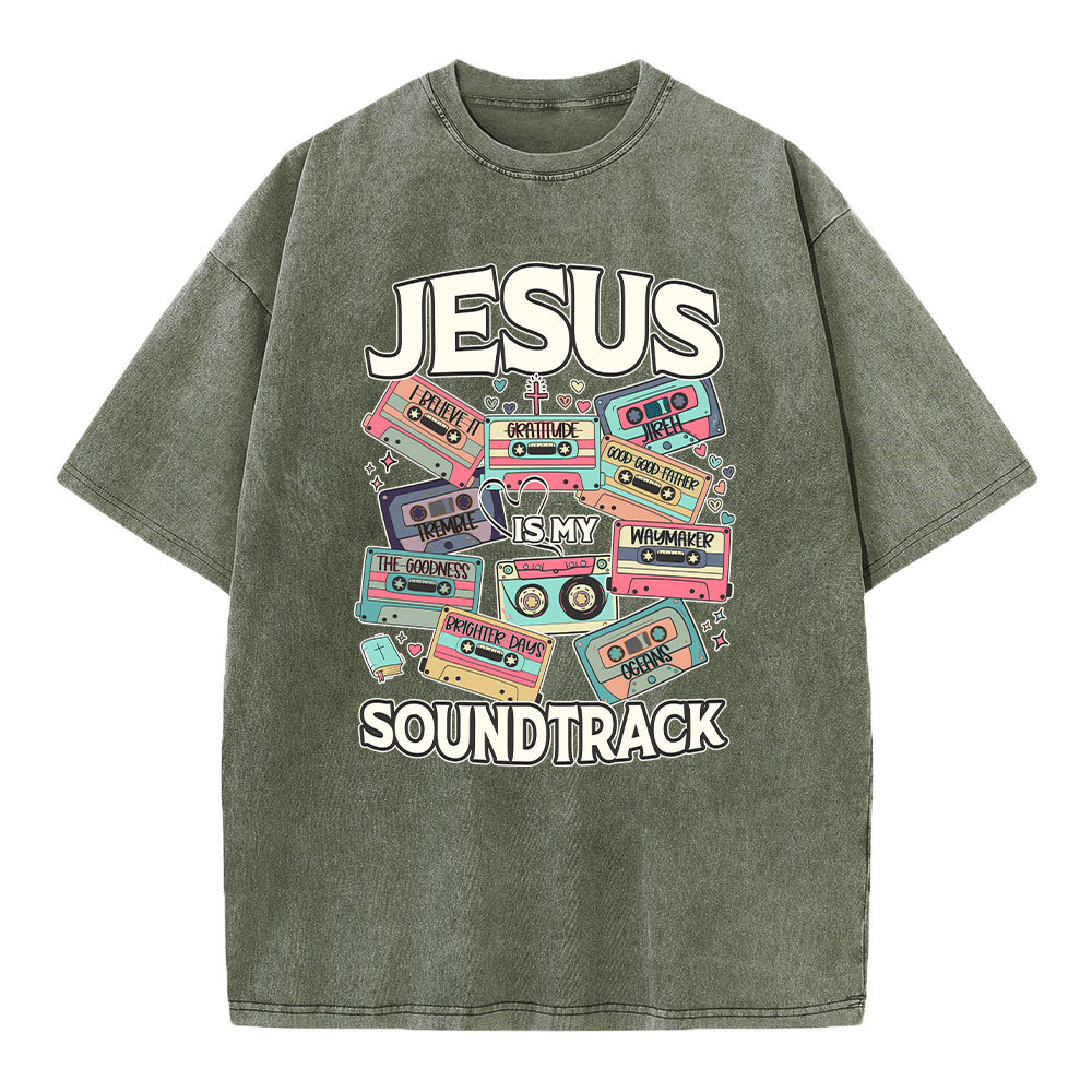 Jesus Soundtrack Christian Washed T-Shirt
