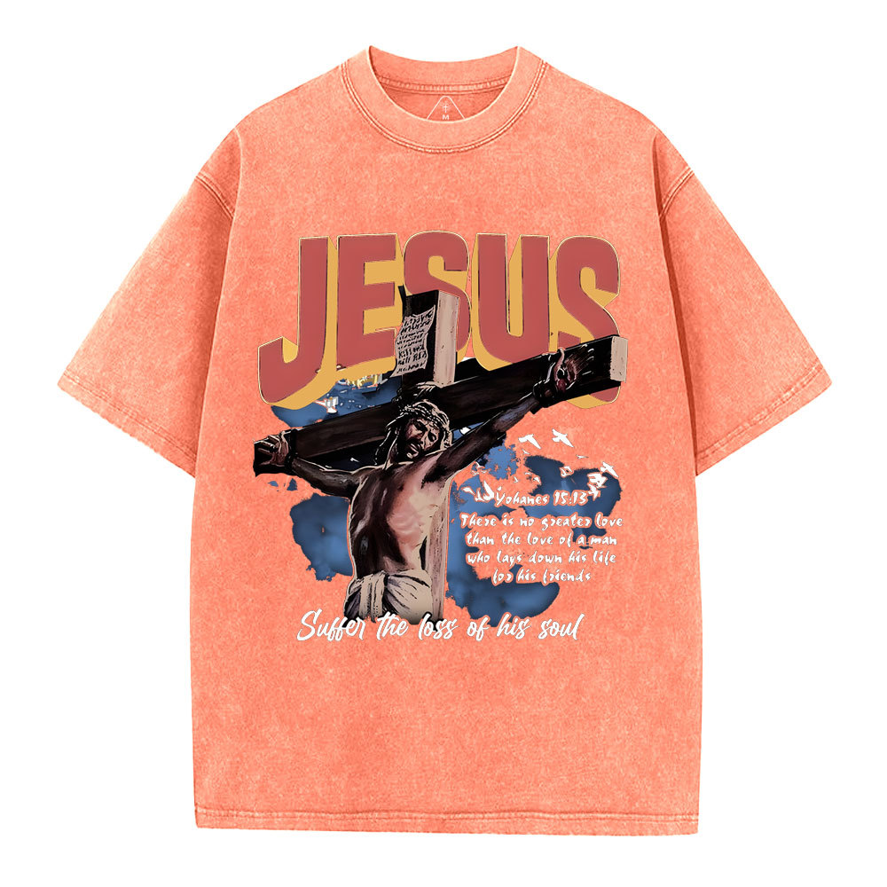 Jesus Sutten The Loss Of His Soul Christian Washed T-Shirt
