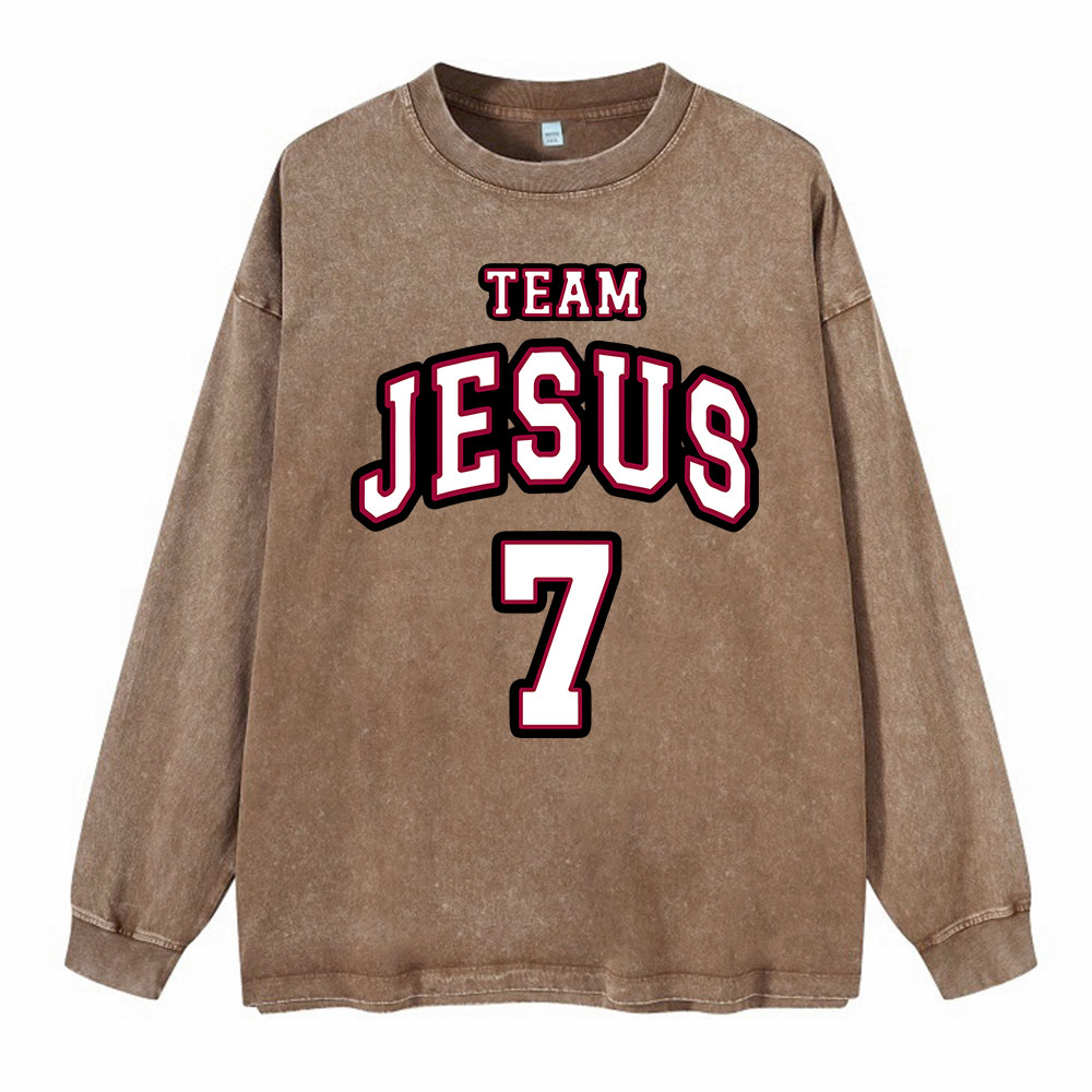 Sample Washed Long Sleeve T-Shirt Sale - GuidingCross