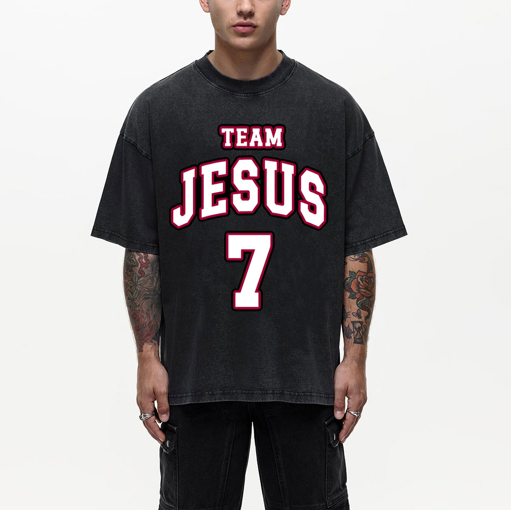 Jesus Team Christian Washed T-Shirt