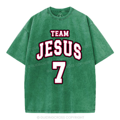 Jesus Team Christian Washed T-Shirt
