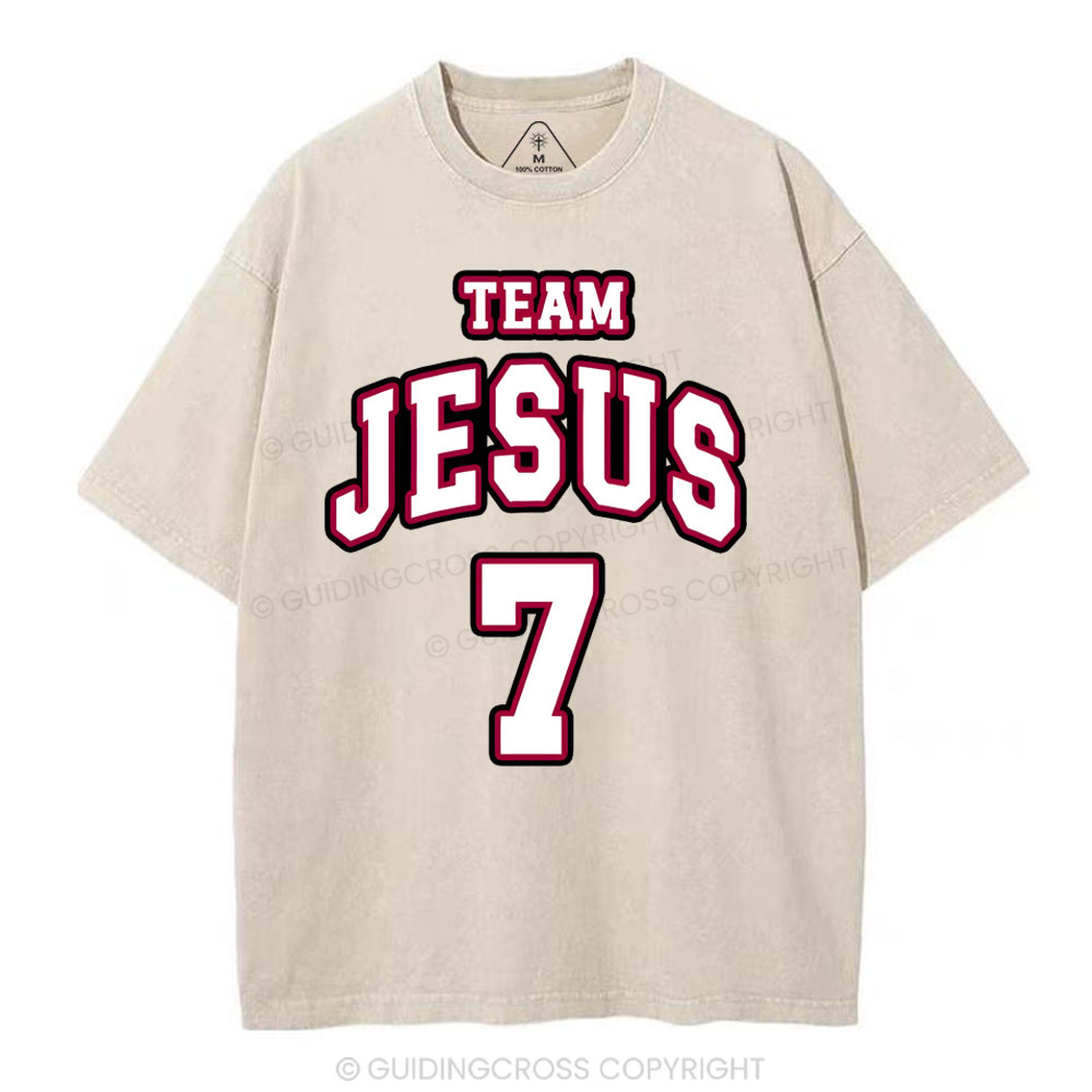 Jesus Team Christian Washed T-Shirt