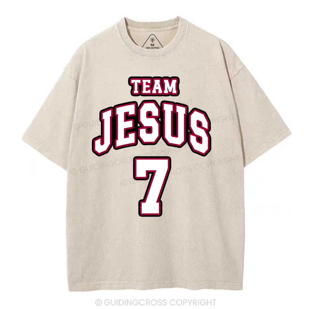 Jesus Team Christian Washed T-Shirt
