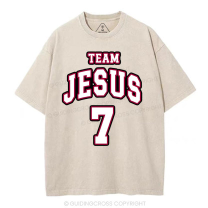 Jesus Team Christian Washed T-Shirt