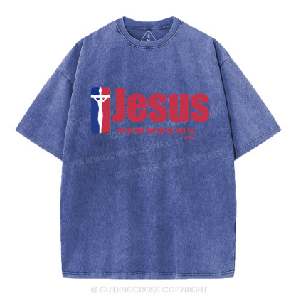 Jesus Team Christian Washed T-Shirt