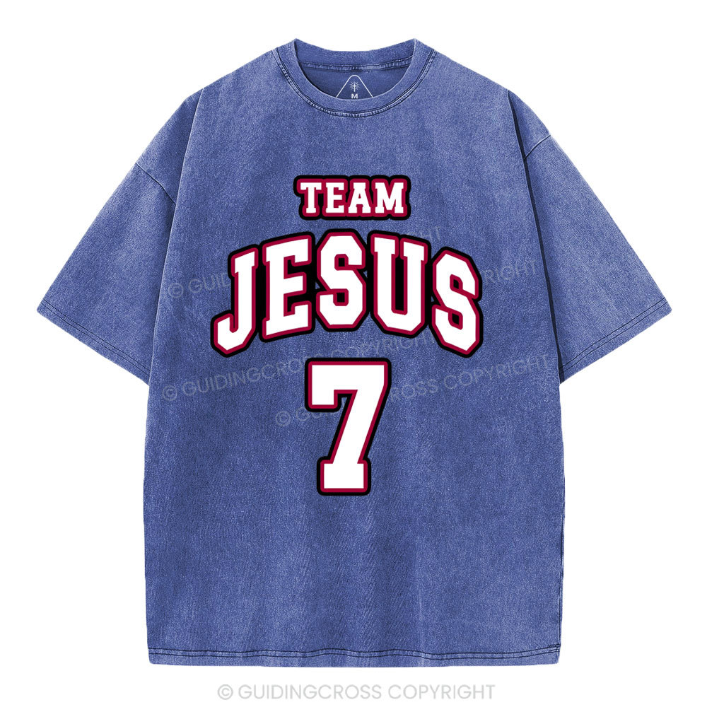 Jesus Team Christian Washed T-Shirt